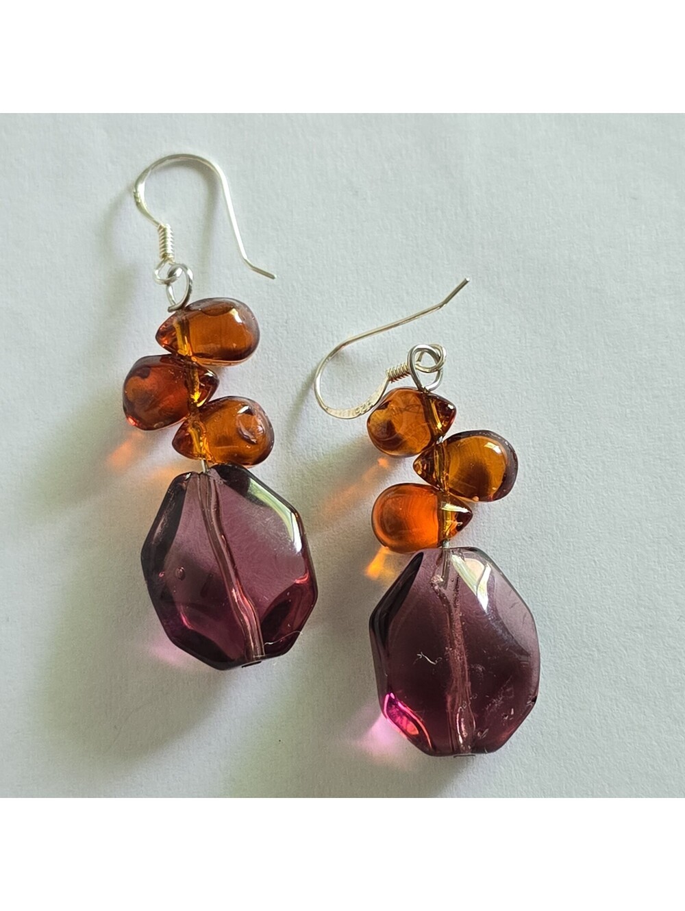 925 sterling silver drop earrings